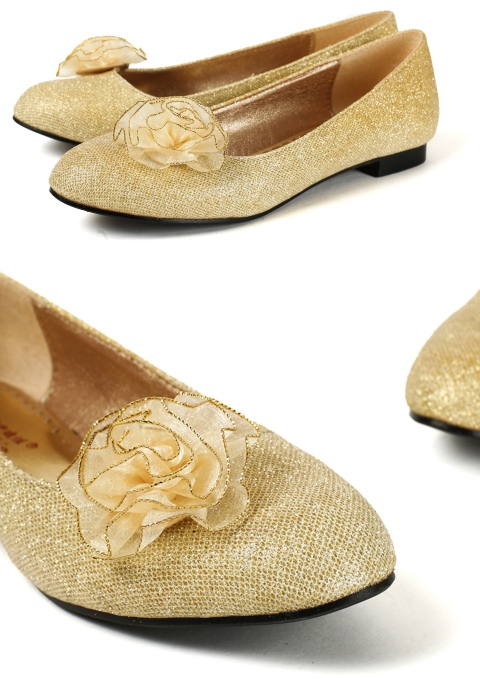 Flat Heel Twinkle Vamp Shoes