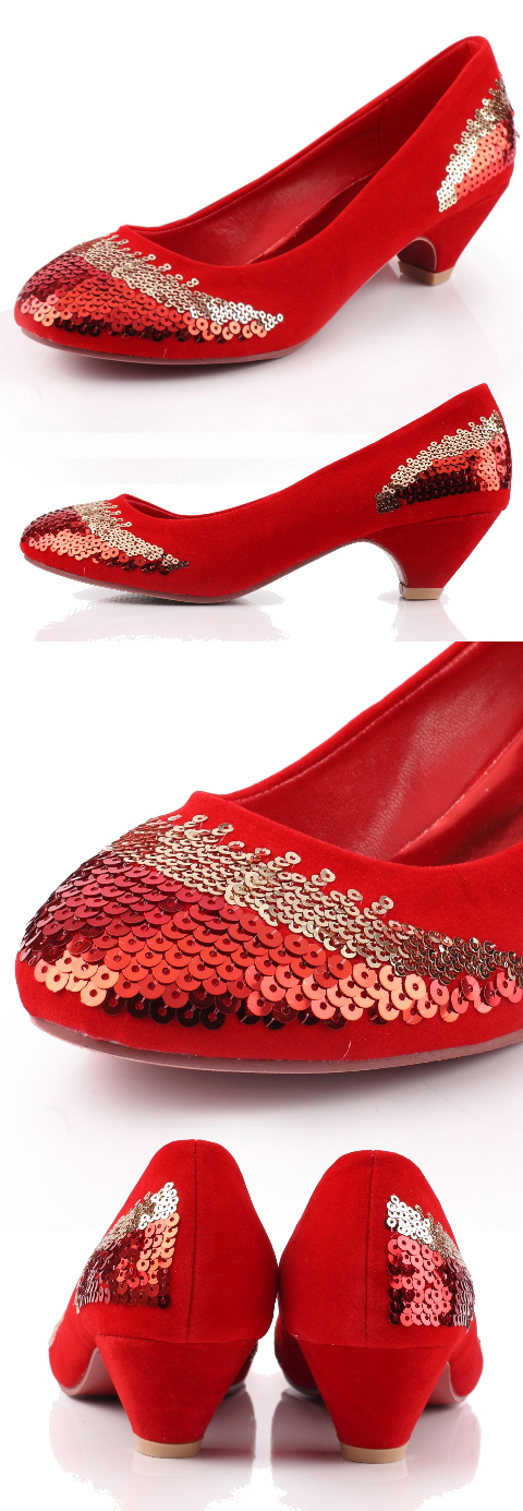 Mid Height Wedge Heel Shoes