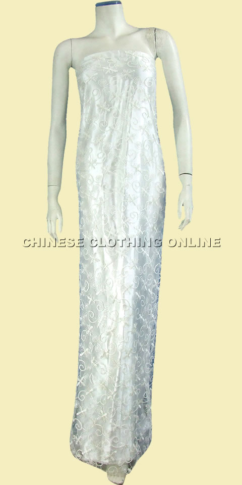 Fabric - See-through Embroidery Gauze (White)