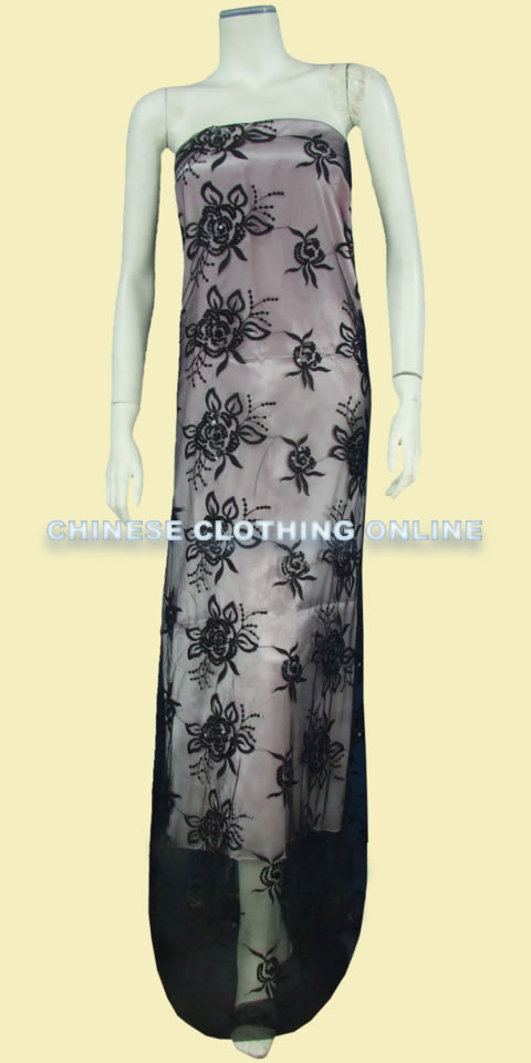 Fabric - See-through Embroidery Gauze (Black)