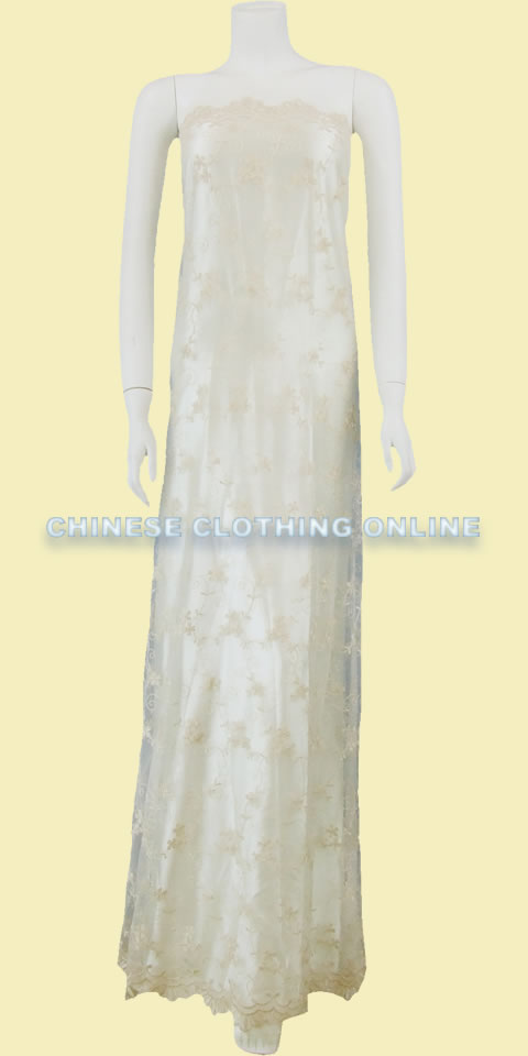 Fabric - See-through Embroidery Gauze (Lt. Yellow)