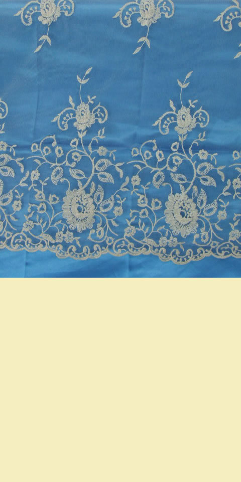 Fabric - See-through Embroidery Gauze (Ivory)