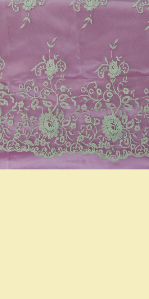 Fabric - See-through Embroidery Gauze (Ivory)