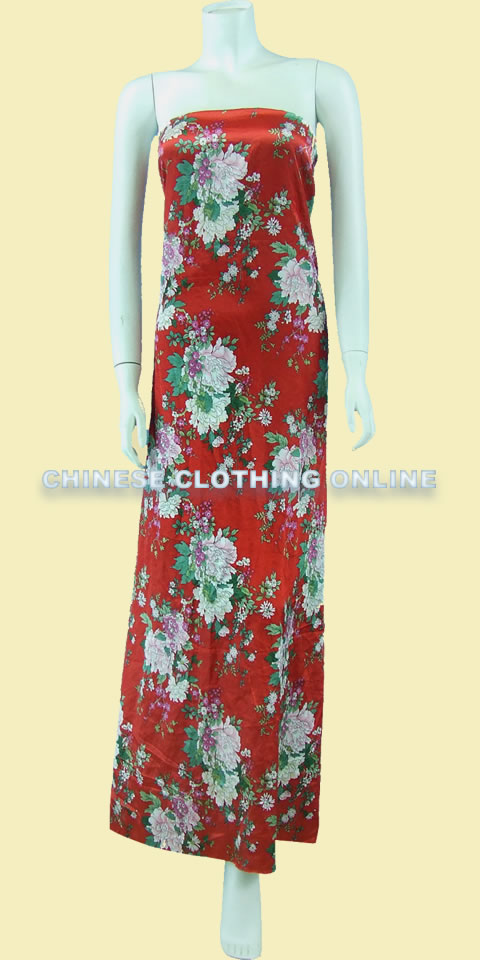 Fabric - Floral Imitation Silk (Multicolor)