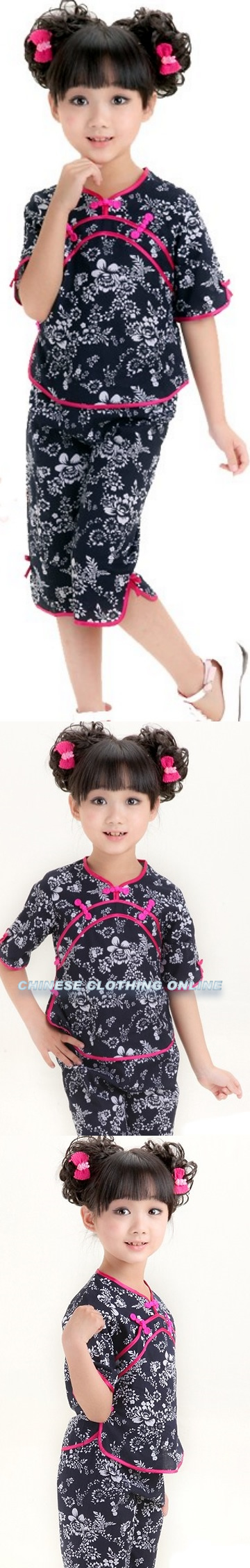 Girl's Floral Mandarin Suit (RM)