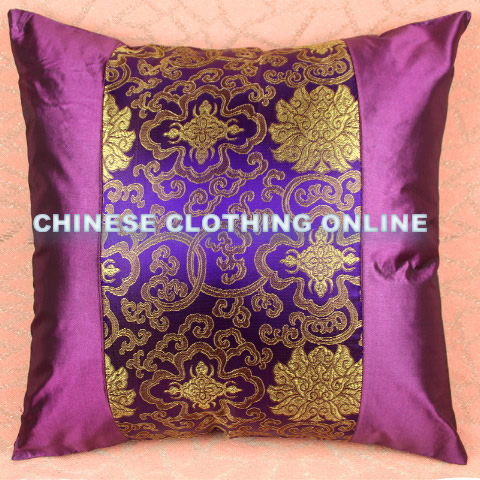 Chinese Ethnic Lotus Embroidery Cushion Cover