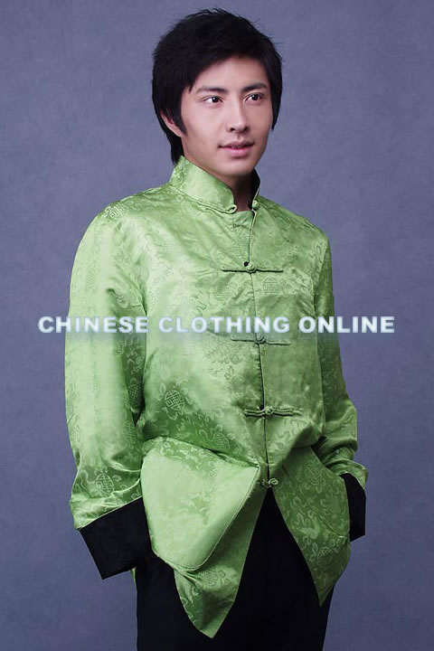 Mandarin Reversible Jacquard Jacket w/ Folding Cuffs (CM)