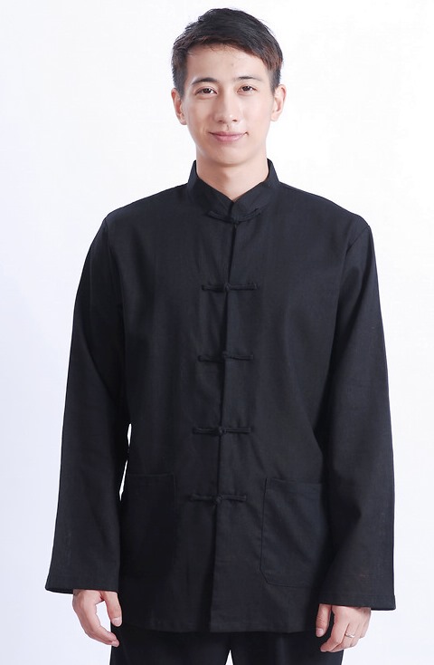 Mandarin Plain Cotton Linen Shirt (RM)
