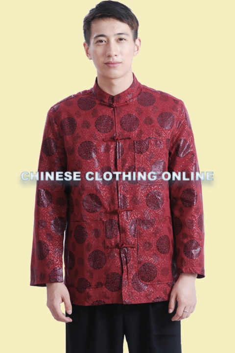 Mandarin Longevity Icons Damask Wadded Coat (RM)