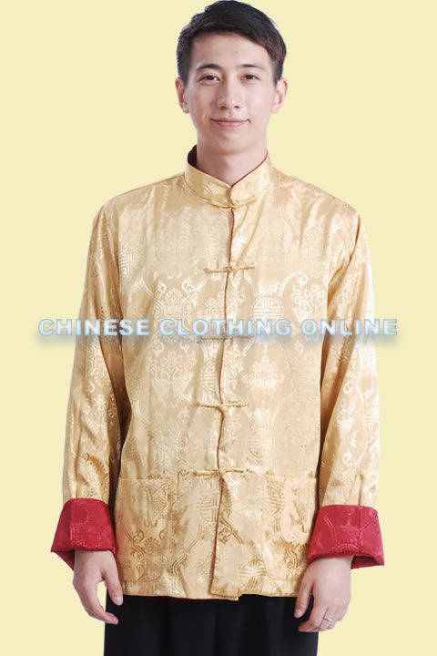 Mandarin Reversible Damask Jacket (RM)