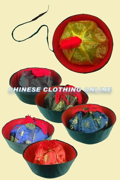 Chinese Qing Dynasty Official Hat w/ Pigtail for Adults