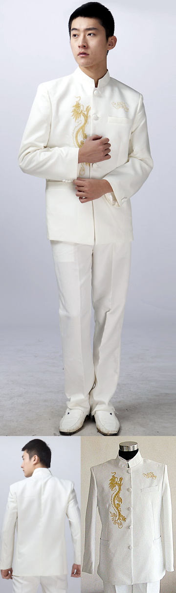 Modernised Mao Suit w/ Golden Dragon Embroidery (RM)