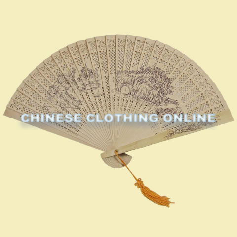 Sandalwood Folding Fan (Multiple Patterns)