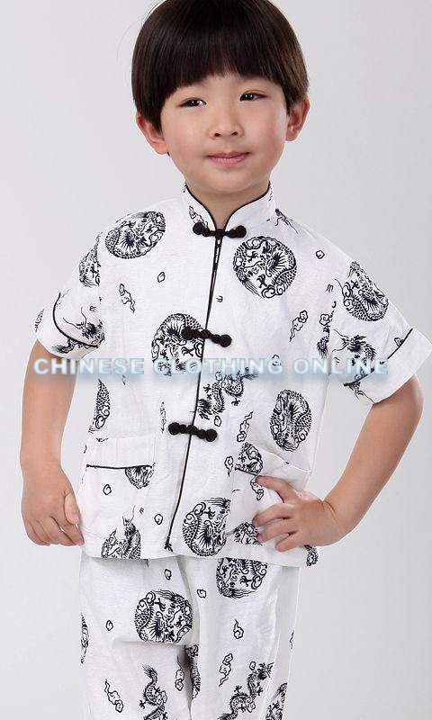 Boy's Short-sleeve Mandarin Suit (RM)