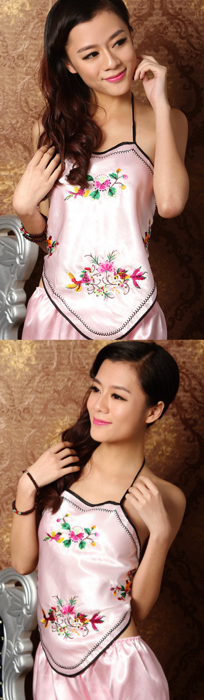 Embroidery Halter Top (RM)花卉刺