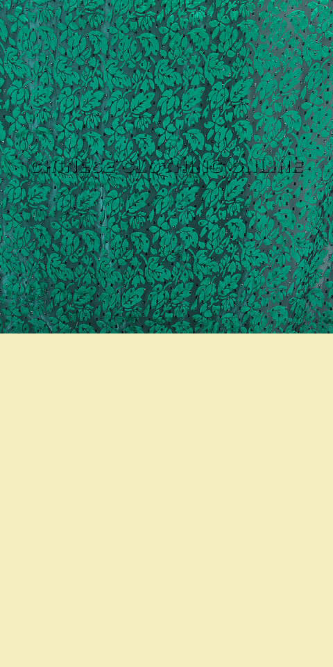 Fabric - See-through Embroidery Velvet Gauze (Green)