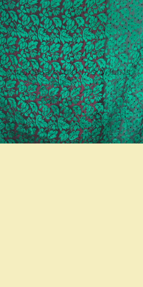 Fabric - See-through Embroidery Velvet Gauze (Green)