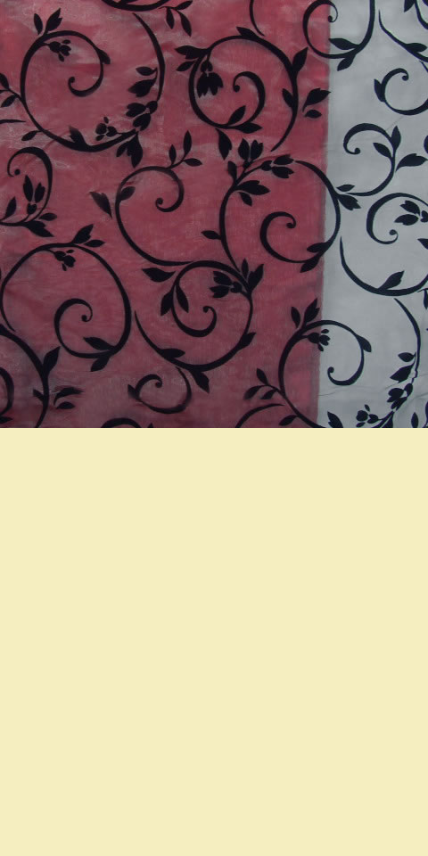 Fabric - See-through Embroidery Velvet Gauze (Black)