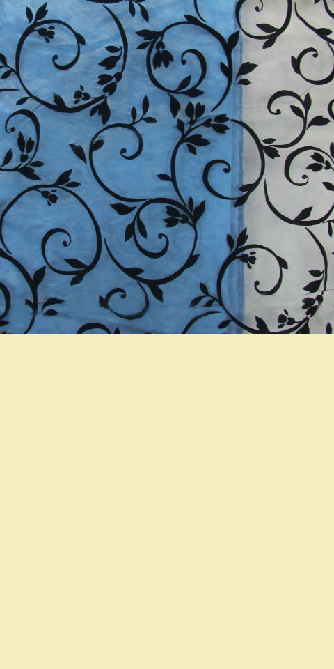 Fabric - See-through Embroidery Velvet Gauze (Black)