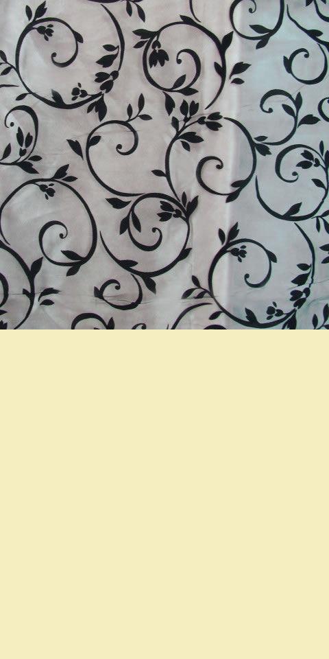 Fabric - See-through Embroidery Velvet Gauze (Black)