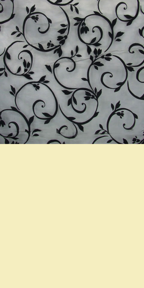 Fabric - See-through Embroidery Velvet Gauze (Black)