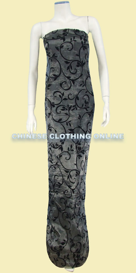 Fabric - See-through Embroidery Velvet Gauze (Black)