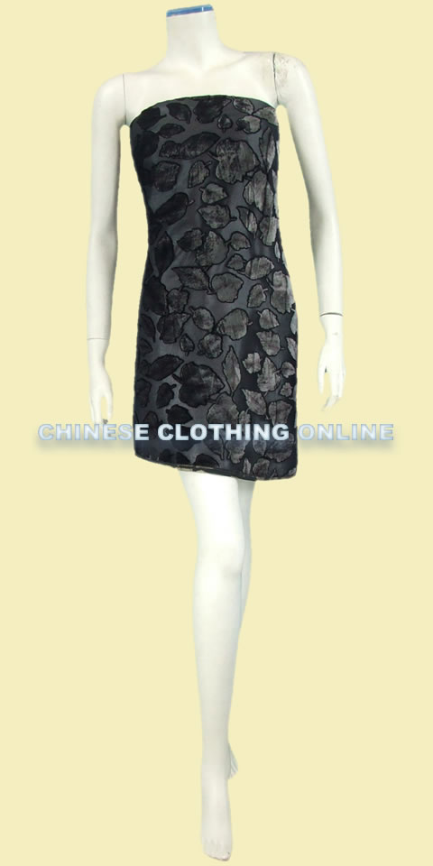 Fabric - See-through Embroidery Silk Velvet Gauze (Black)
