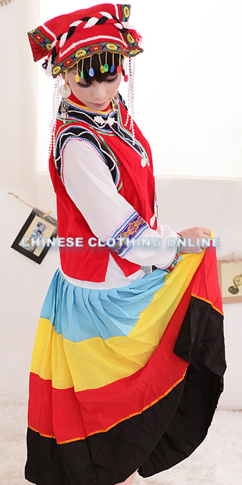 Chinese Ethnic Dancing Costume - Liangshan Yi Zu