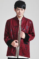 Mandarin Brocade Fabric Mink Hair Jacket (RM)