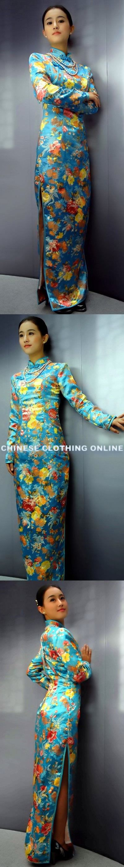 Long-sleeve Long-length Cheongsam (CM)