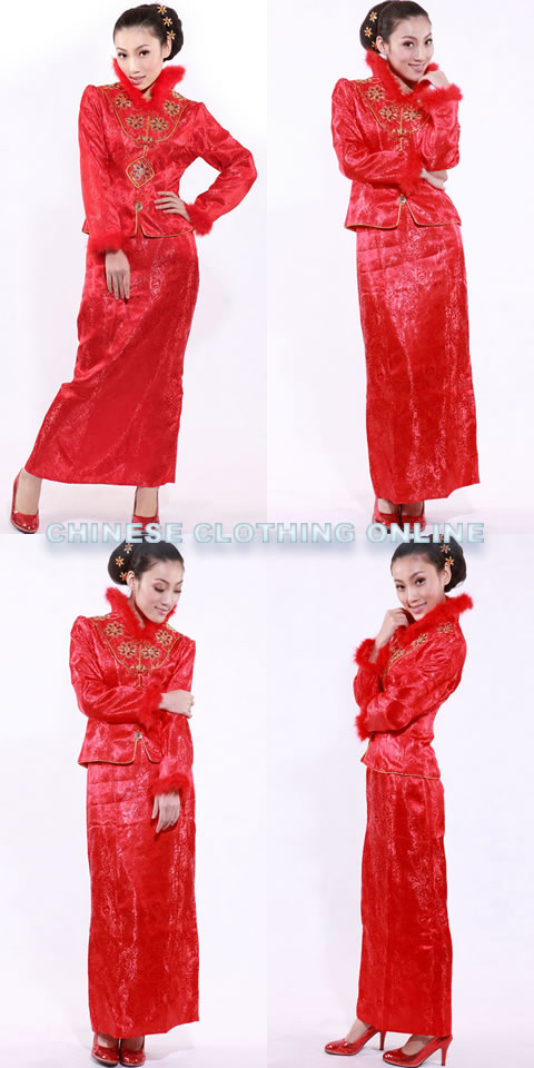 Long-sleeve Long-length Wadded Qungua (RM)