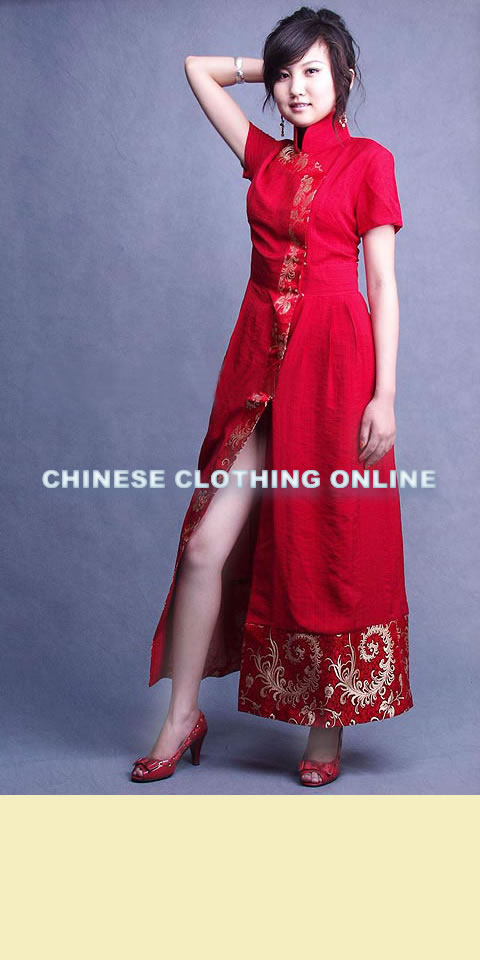 Short-sleeve A-line Cheongsam (CM)