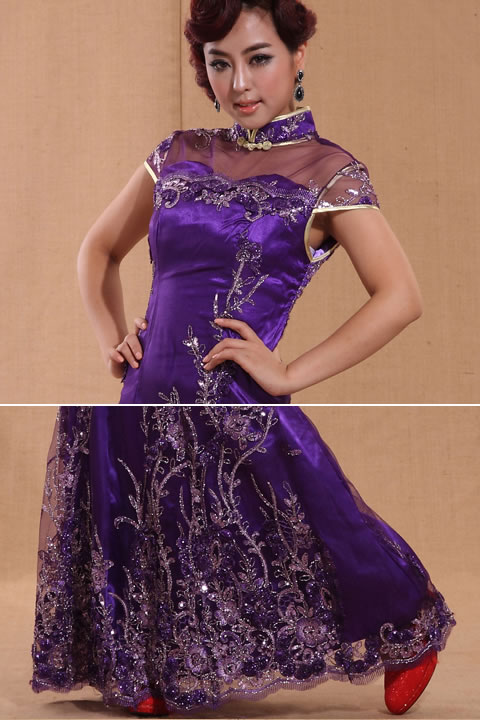 Cup-sleeve Long-length Cheongsam (CM)