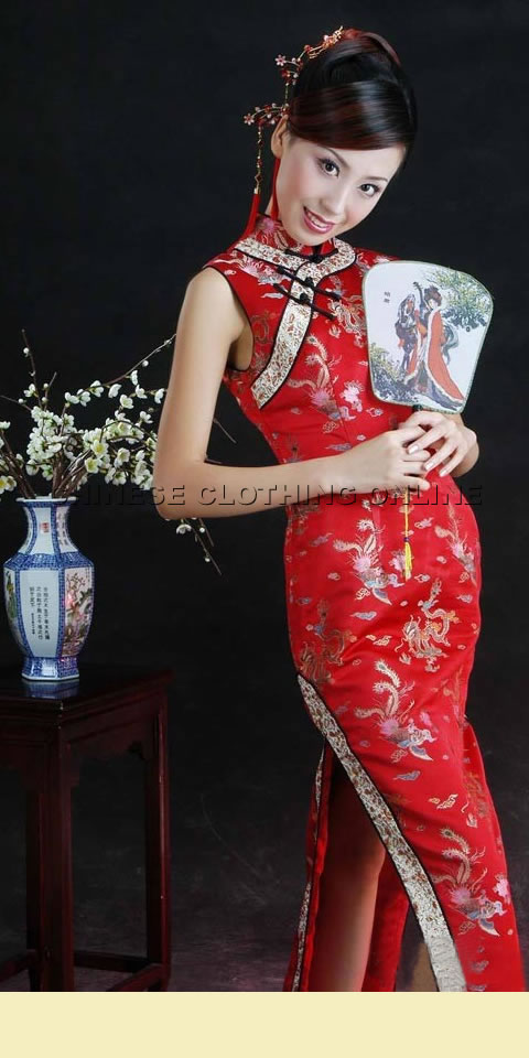Sleeveless Long-length Cheongsam (CM)