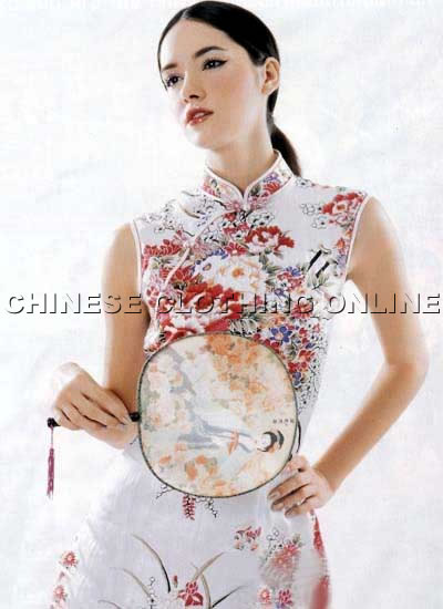 Sleeveless Long-length Cheongsam (CM)