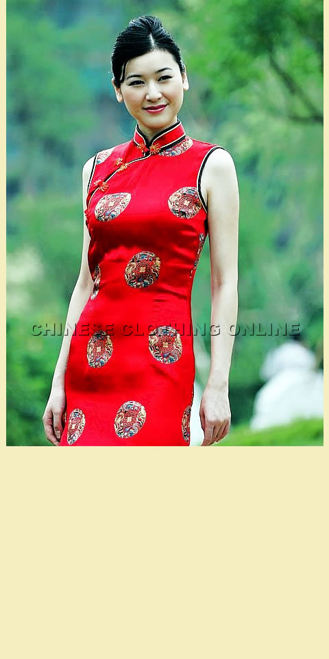 Sleeveless Long-length Cheongsam (CM)