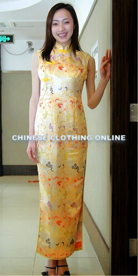 Sleeveless Long-length Cheongsam (CM)