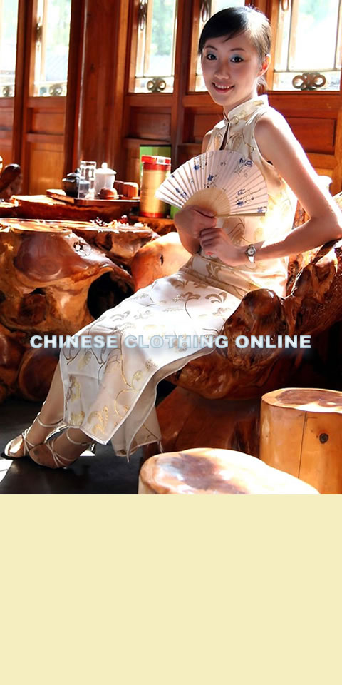 Sleeveless Water-drop Opening Long-length Cheongsam (CM)