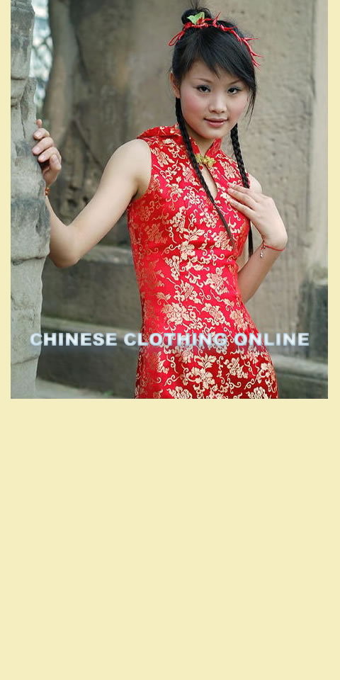 Sleeveless Vase Collar Long-length Cheongsam (CM)