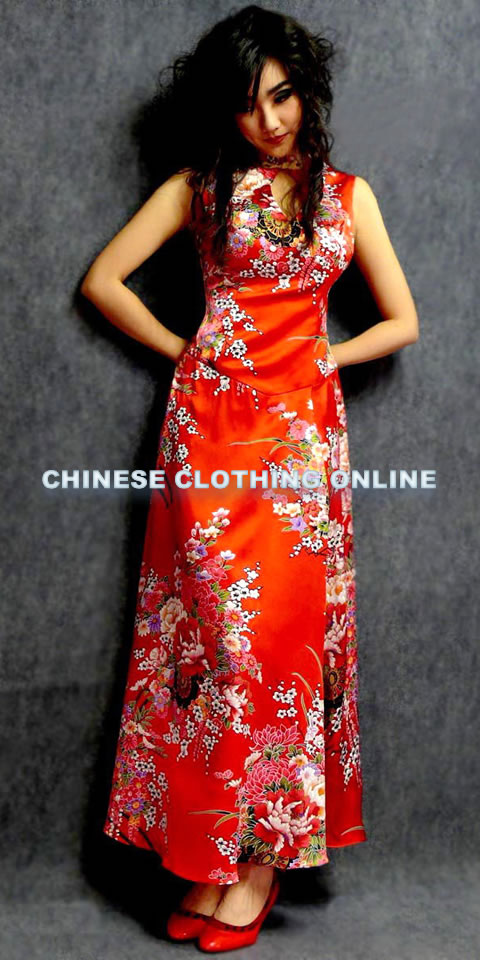 Sleeveless Long-length Cheongsam (CM)