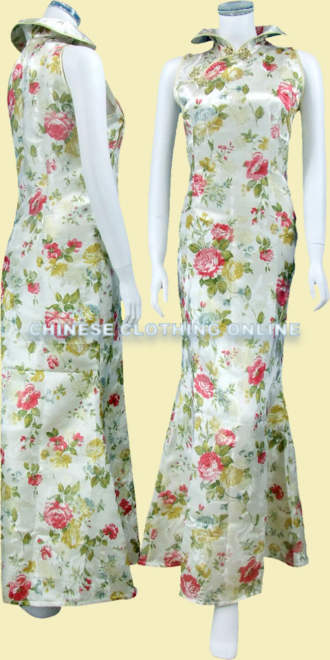 Fabric - Camellia & Small Phoenix Brocade