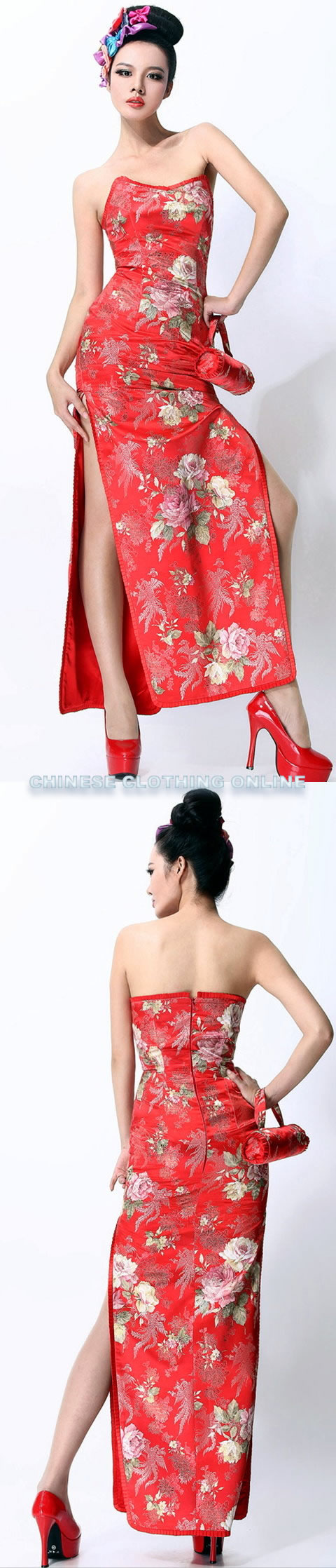 Collarless Bare Shoulders Cheongsam (CM)