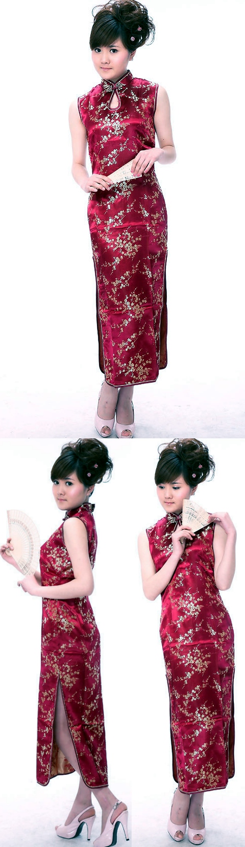 Sleeveless Long-length Brocade Cheongsam (RM)