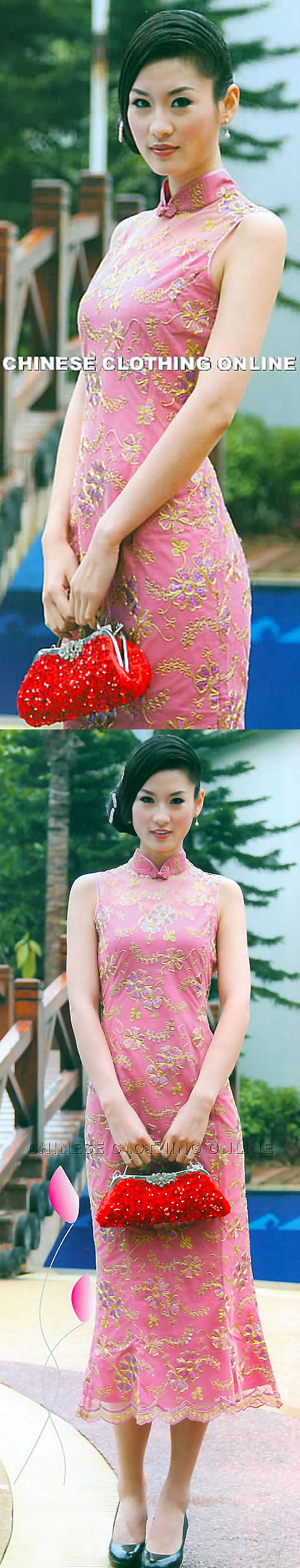 Sleeveless Long-length Cheongsam (CM)