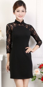 3/4-slevee Short-length Cheongsam (CM)