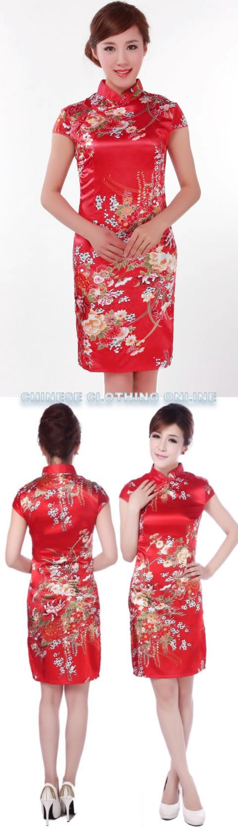 Cup-sleeve Mid-length Cheongsam (CM)