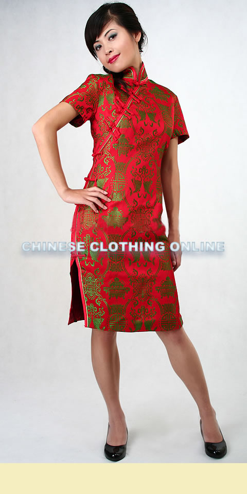 Short-sleeve Mid-length Cheongsam (CM)