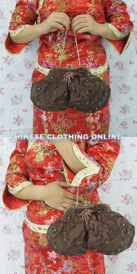 Hand Beading Embroidery Handbag with Paillettes