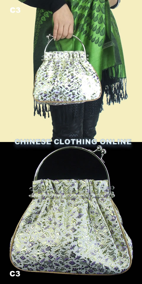 Bronzing Brocade Handbag (Multicolor)
