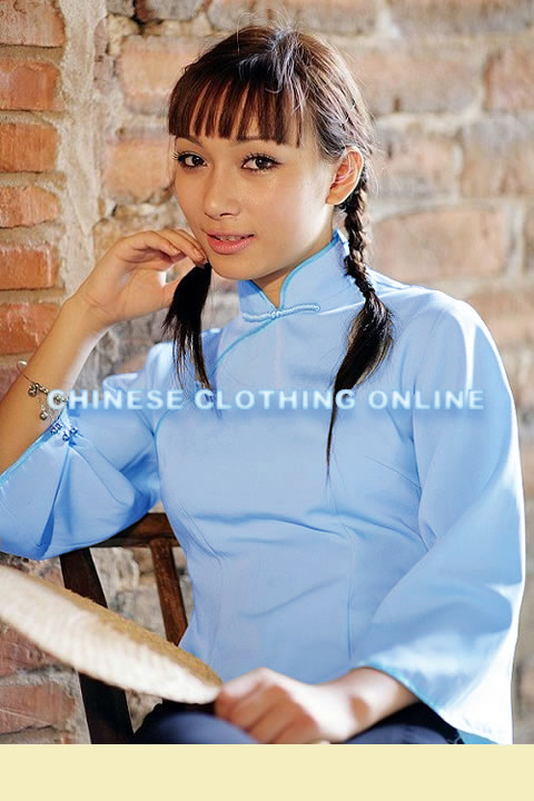 3/4-sleeve Mandarin Blouse (CM)